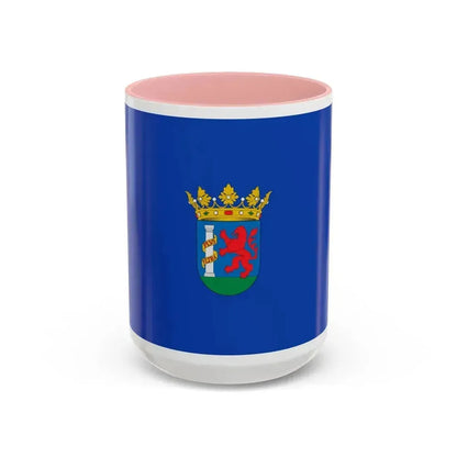 Flag of Badajoz Spain - Accent Coffee Mug 15oz Pink - Go Mug Yourself
