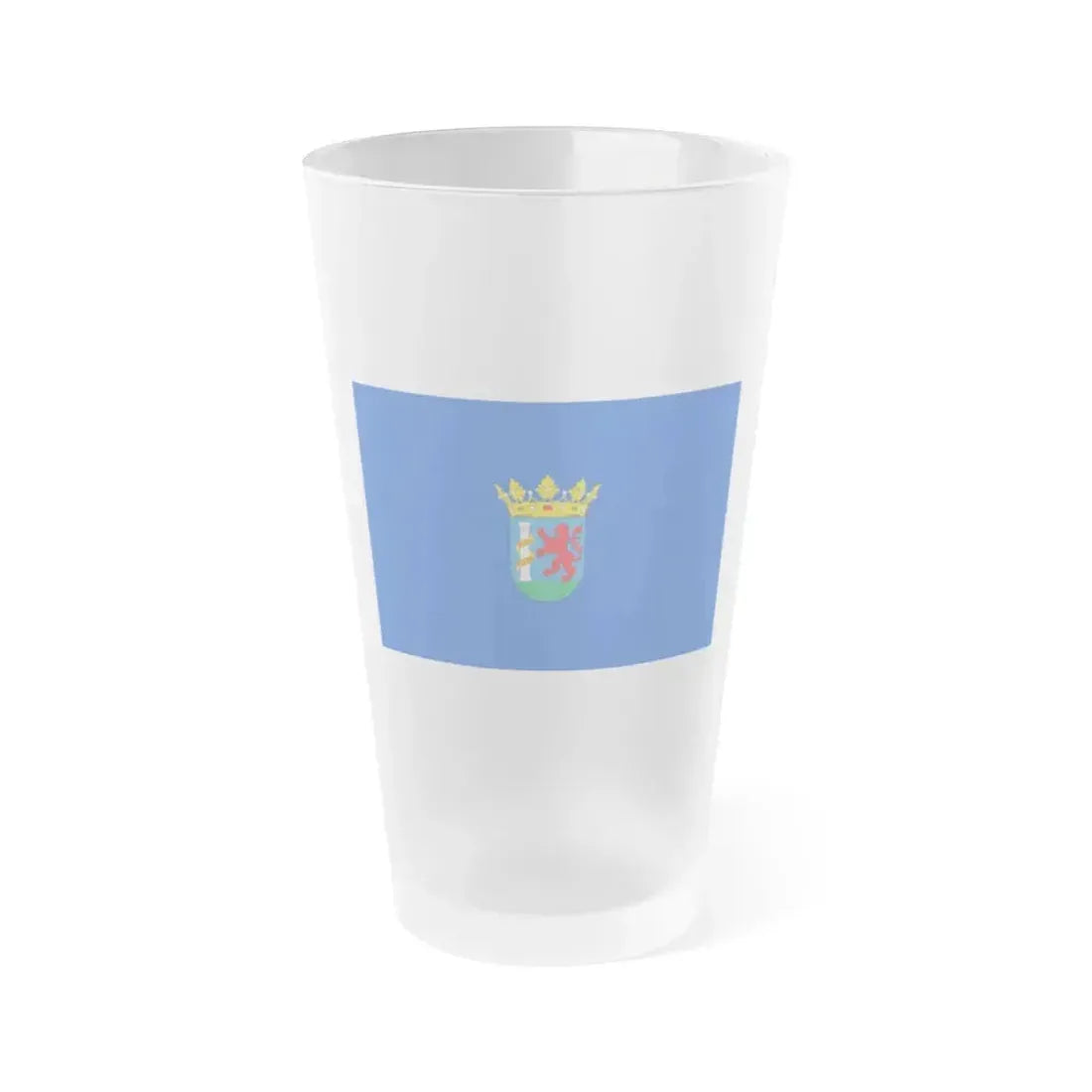 Flag of Badajoz Spain - Frosted Pint Glass 16oz 16oz Frosted - Go Mug Yourself