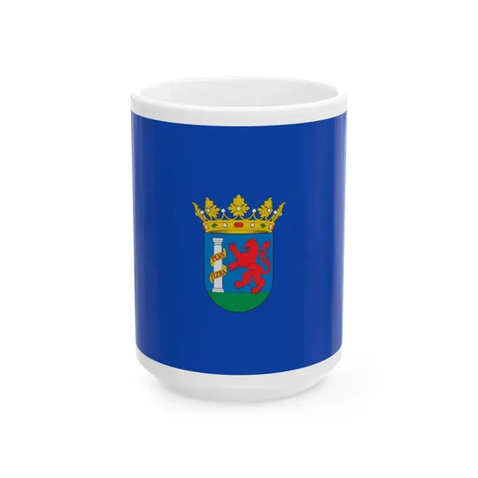 Flag of Badajoz Spain - White Coffee Mug 15oz - Go Mug Yourself