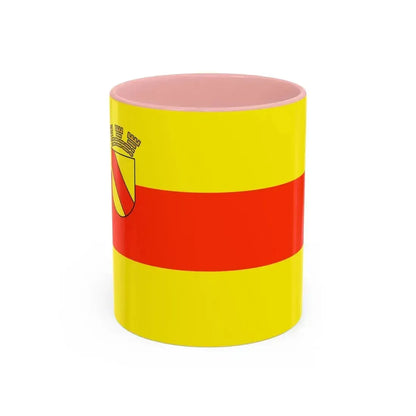 Flag of Baden Baden Germany - Accent Coffee Mug 11oz Pink - Go Mug Yourself