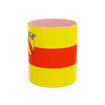 Flag of Baden Baden Germany - Accent Coffee Mug 11oz Pink - Go Mug Yourself