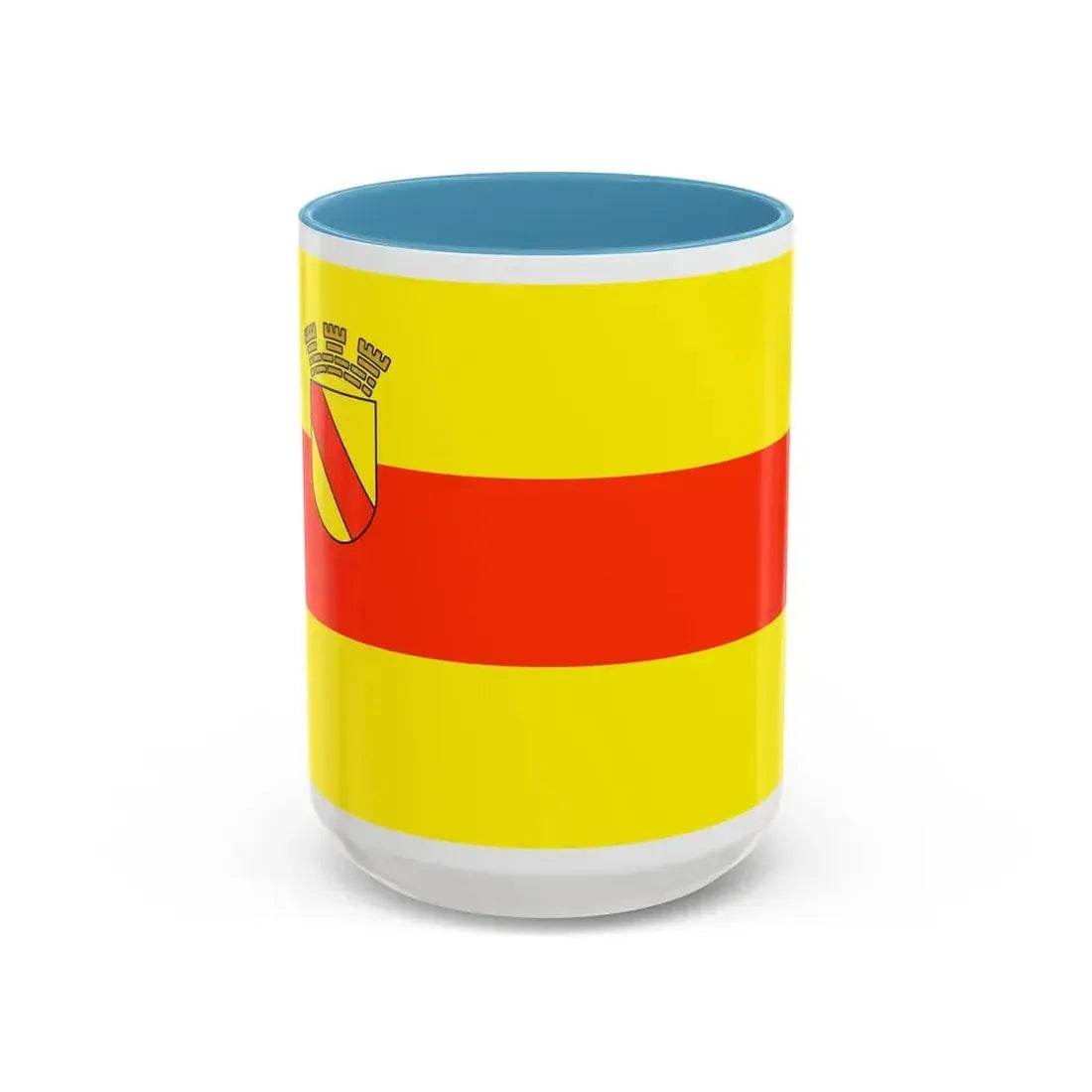 Flag of Baden Baden Germany - Accent Coffee Mug 15oz Light Blue - Go Mug Yourself
