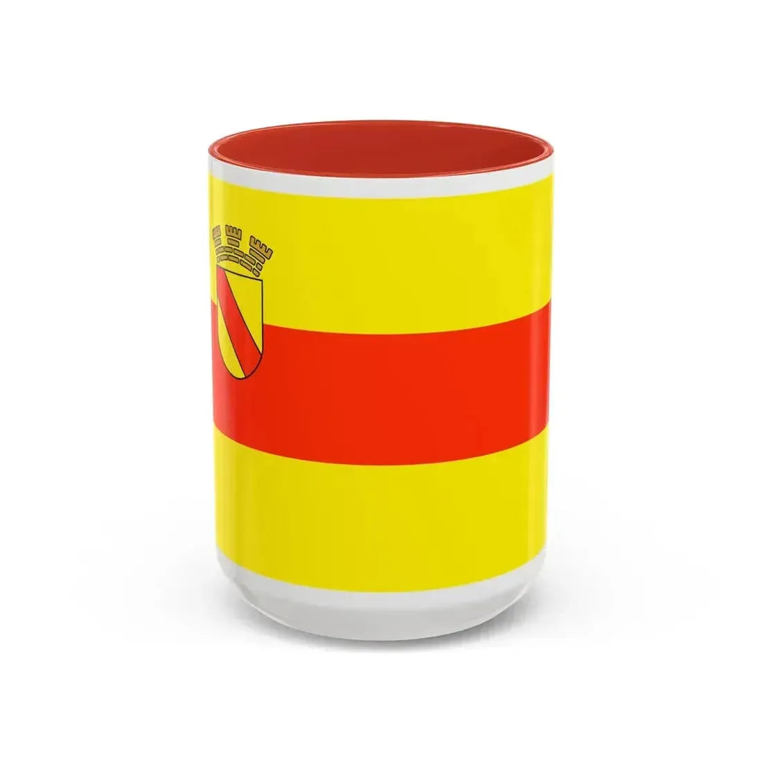 Flag of Baden Baden Germany - Accent Coffee Mug 15oz Red - Go Mug Yourself
