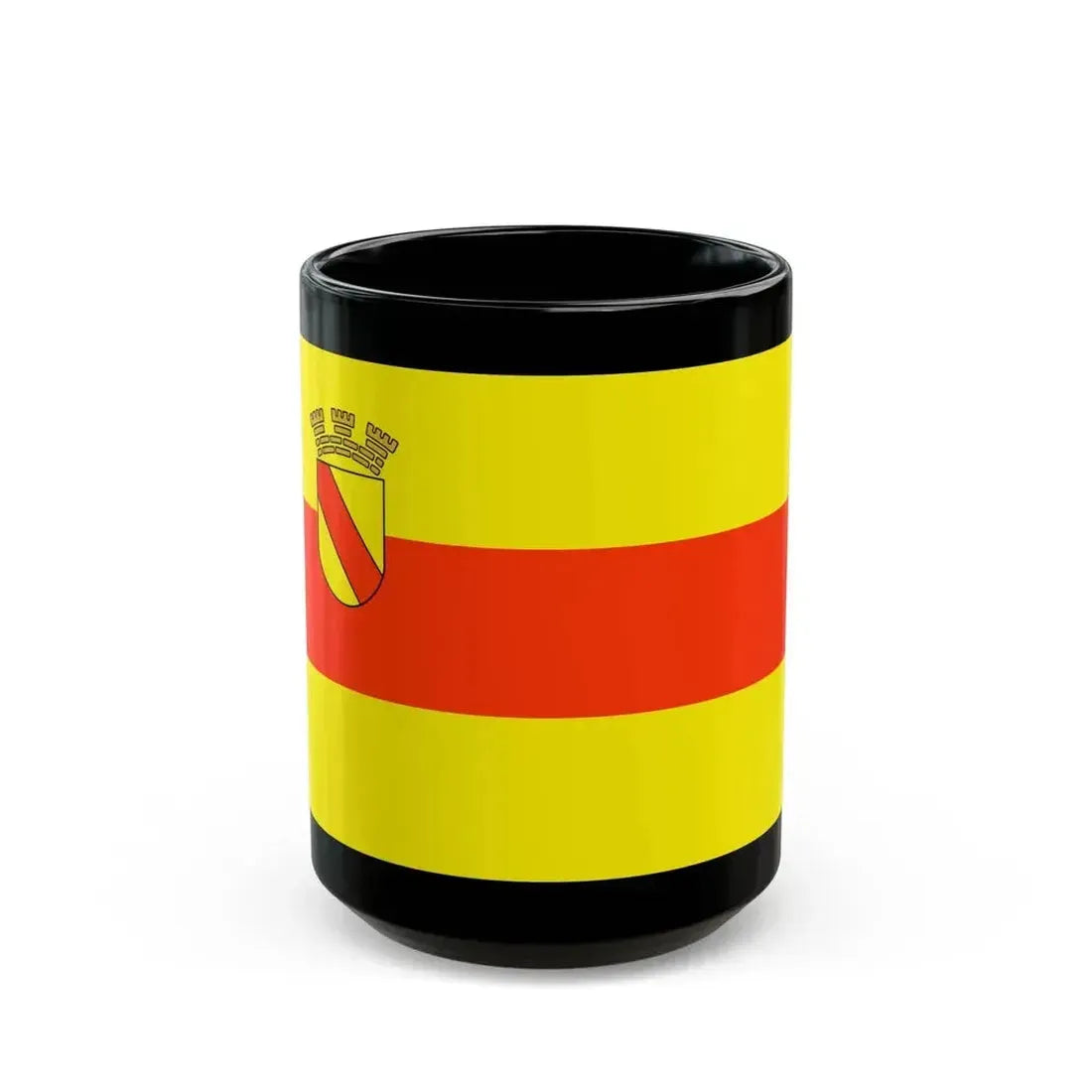 Flag of Baden Baden Germany - Black Coffee Mug 15oz - Go Mug Yourself