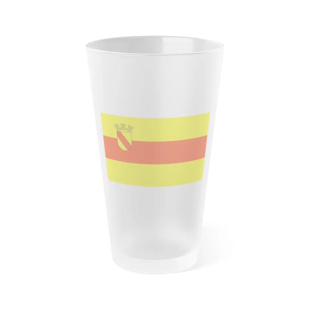 Flag of Baden Baden Germany - Frosted Pint Glass 16oz-16oz-Frosted-Go Mug Yourself