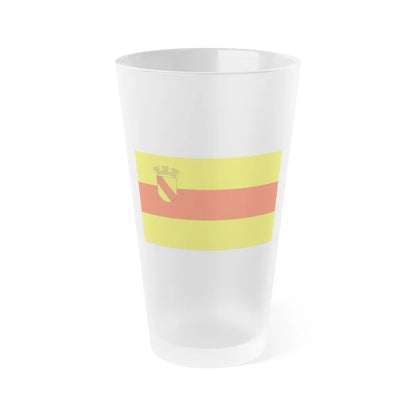 Flag of Baden Baden Germany - Frosted Pint Glass 16oz-16oz-Frosted-Go Mug Yourself