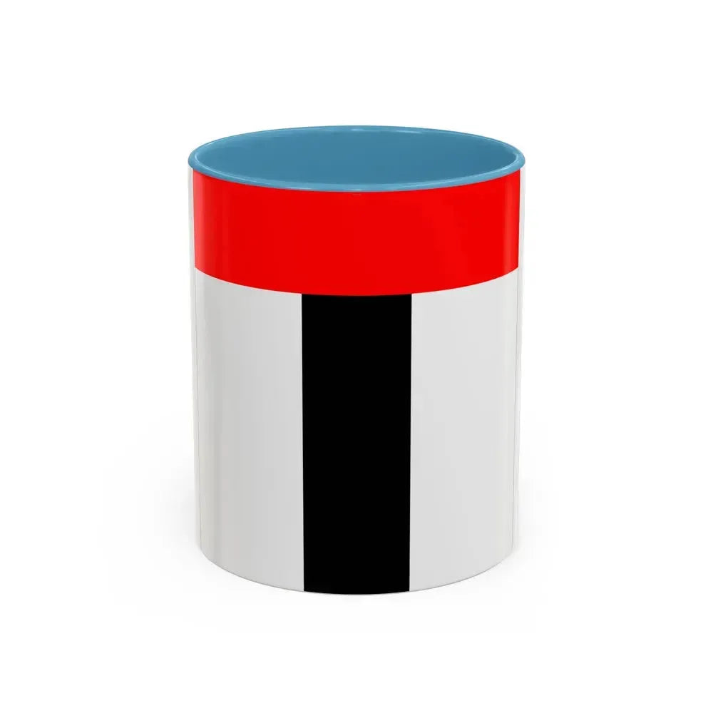Flag of Baden Switzerland - Accent Coffee Mug 11oz Light Blue - Go Mug Yourself