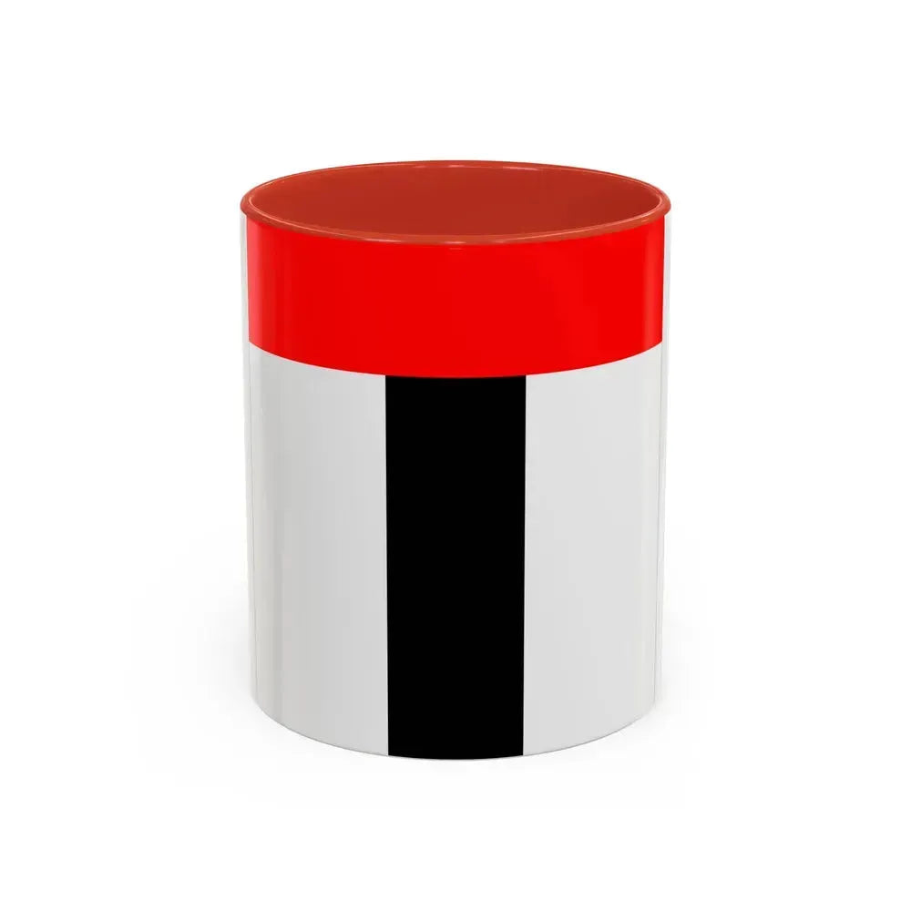 Flag of Baden Switzerland - Accent Coffee Mug 11oz Red - Go Mug Yourself