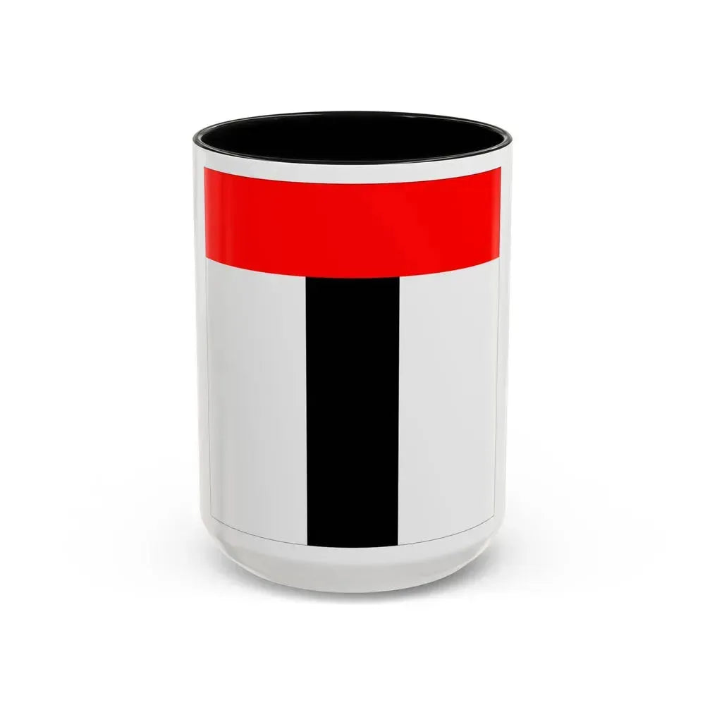 Flag of Baden Switzerland - Accent Coffee Mug 15oz Black - Go Mug Yourself