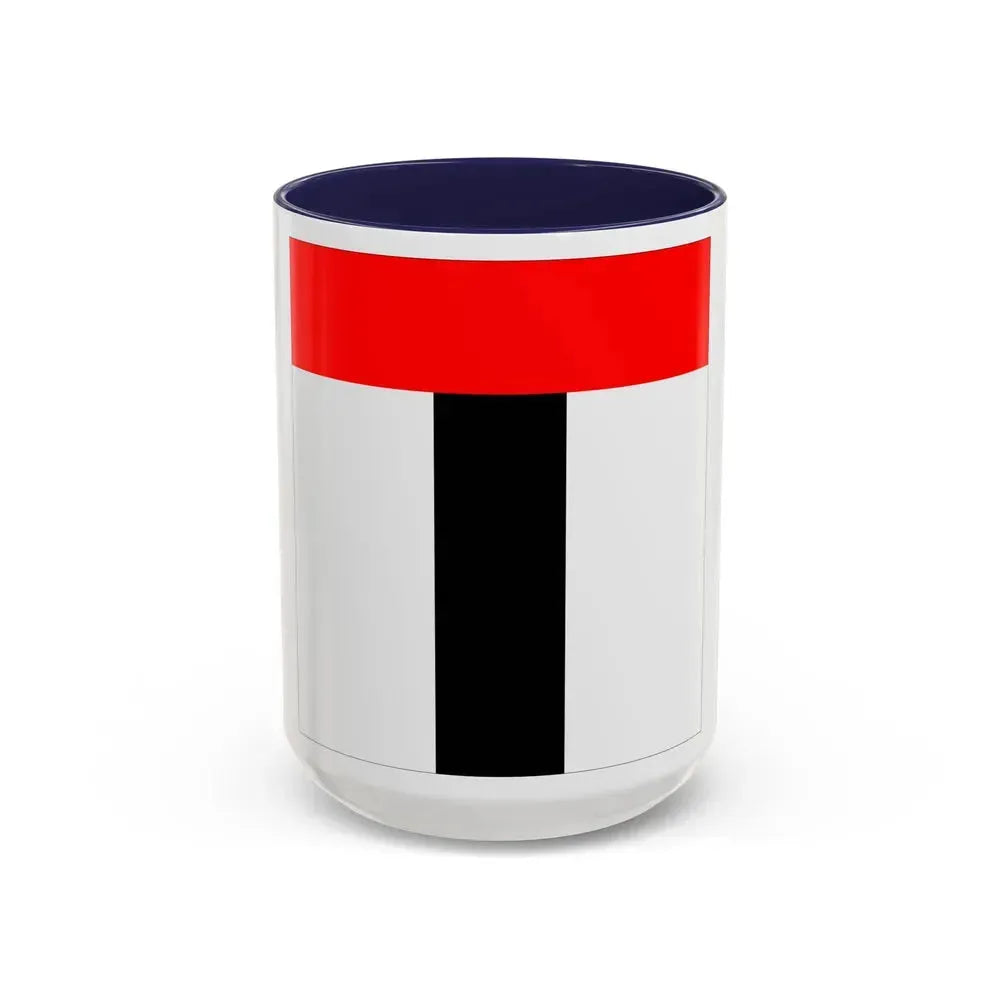 Flag of Baden Switzerland - Accent Coffee Mug 15oz Navy - Go Mug Yourself