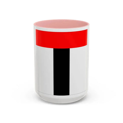 Flag of Baden Switzerland - Accent Coffee Mug 15oz Pink - Go Mug Yourself