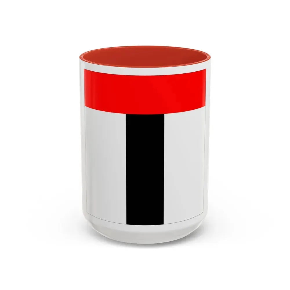 Flag of Baden Switzerland - Accent Coffee Mug 15oz Red - Go Mug Yourself