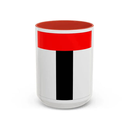 Flag of Baden Switzerland - Accent Coffee Mug 15oz Red - Go Mug Yourself