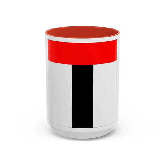 Flag of Baden Switzerland - Accent Coffee Mug 15oz Red - Go Mug Yourself