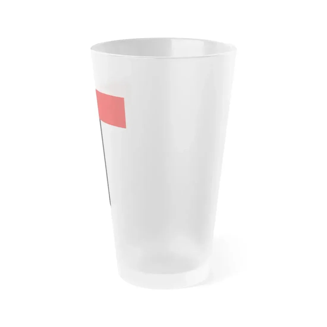 Flag of Baden Switzerland - Frosted Pint Glass 16oz - Go Mug Yourself