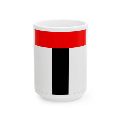 Flag of Baden Switzerland - White Coffee Mug-15oz-Go Mug Yourself