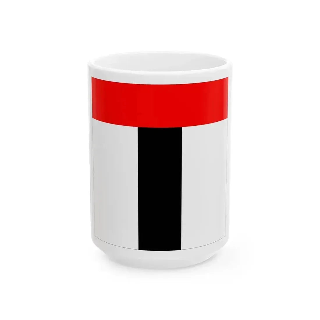 Flag of Baden Switzerland - White Coffee Mug 15oz - Go Mug Yourself