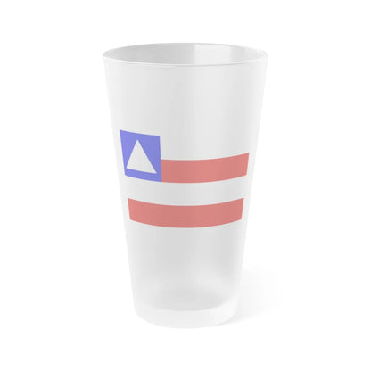 Flag of Bahia Brazil - Frosted Pint Glass 16oz-16oz-Frosted-Go Mug Yourself