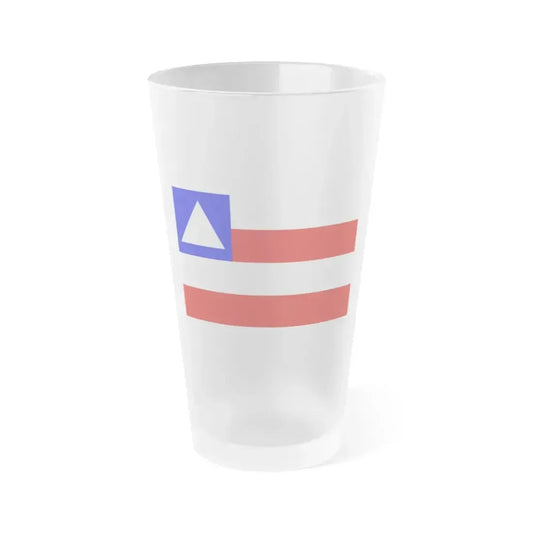 Flag of Bahia Brazil - Frosted Pint Glass 16oz 16oz Frosted - Go Mug Yourself