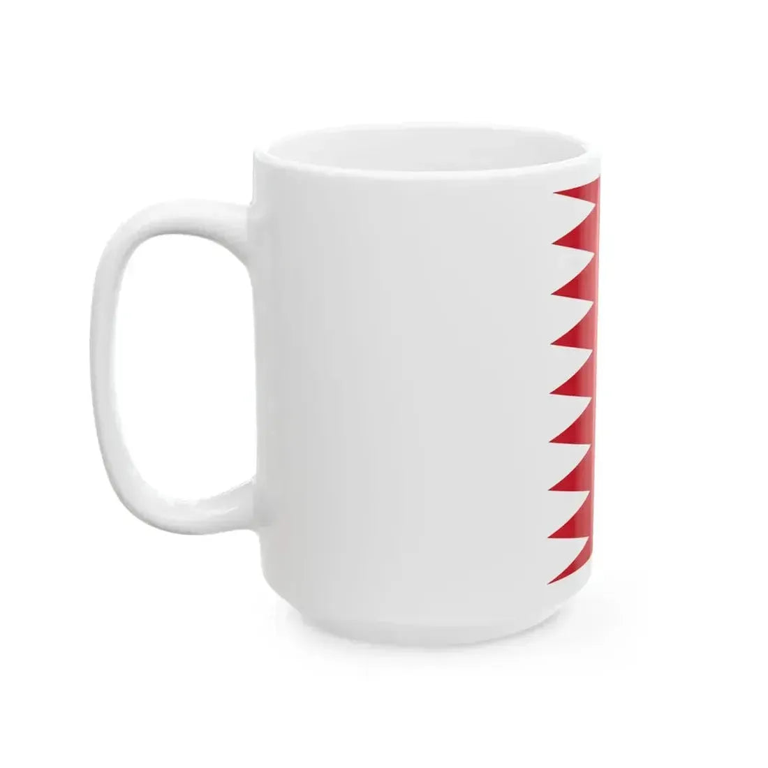 Flag of Bahrain 1972-2002 3-2 (Bahrain) White Coffee Mug - Go Mug Yourself