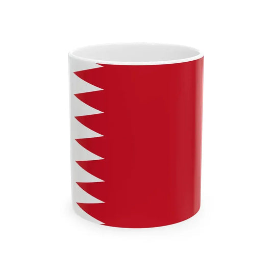 Flag of Bahrain 1972-2002 (Bahrain) White Coffee Mug 11oz - Go Mug Yourself