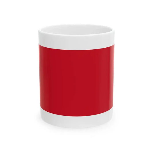 Flag of Bahrain before 1820 (Bahrain) White Coffee Mug 11oz - Go Mug Yourself