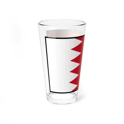 Flag of Bahrain bordered (Bahrain) Pint Glass 16oz - Go Mug Yourself