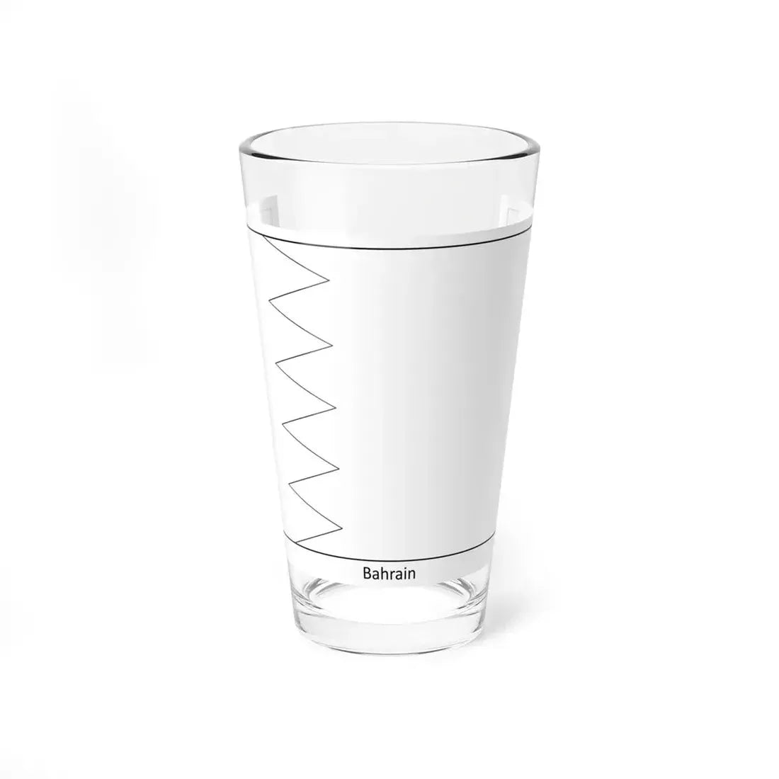 Flag of Bahrain colouring page (Bahrain) Pint Glass 16oz 16oz - Go Mug Yourself