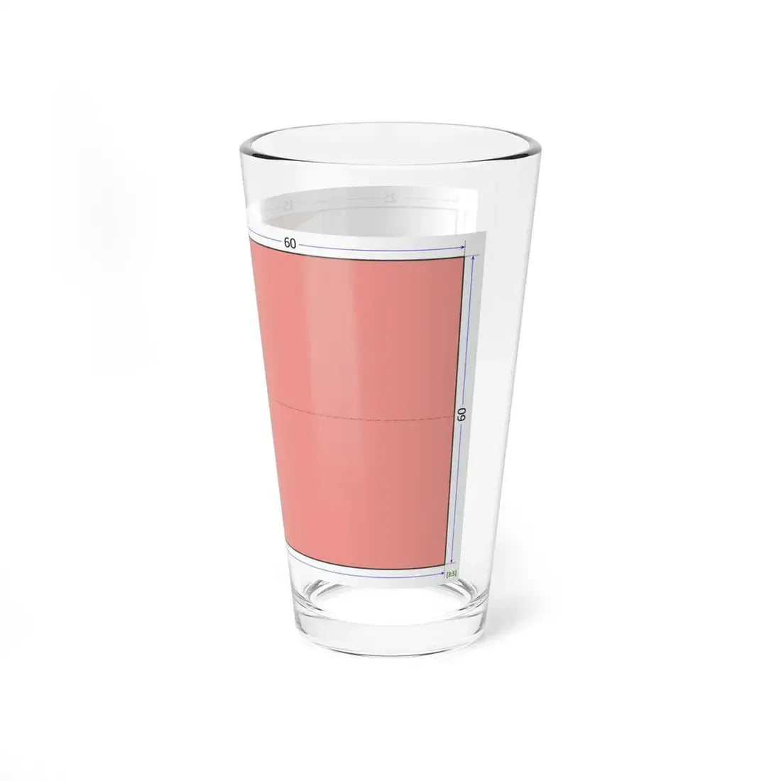Flag of Bahrain construction sheet (Bahrain) Pint Glass 16oz - Go Mug Yourself