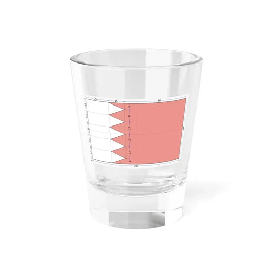 Flag of Bahrain construction sheet (Bahrain) Shot Glass 1.5oz 1.5oz - Go Mug Yourself