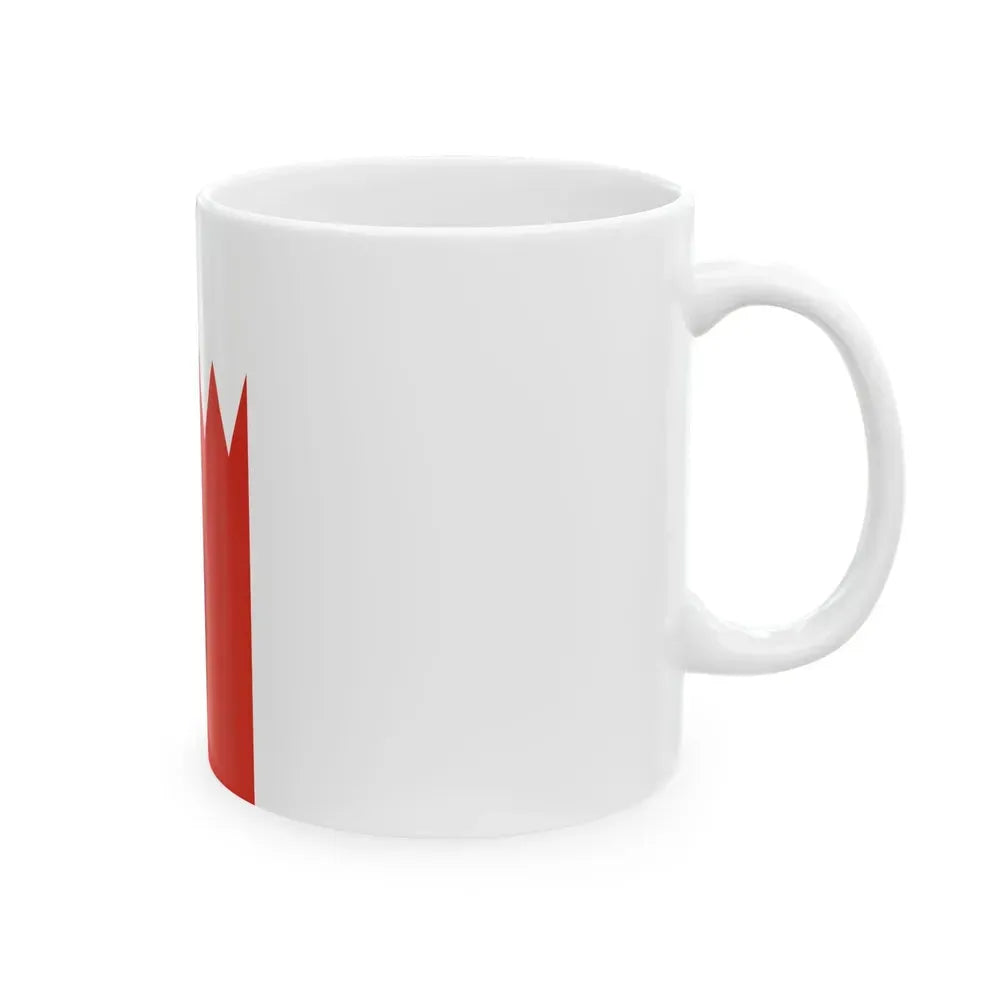 Flag of Bahrain vertical (Bahrain) White Coffee Mug - Go Mug Yourself