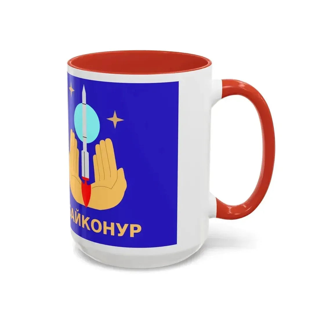 Flag of Baikonur Kazakhstan - Accent Coffee Mug - Go Mug Yourself