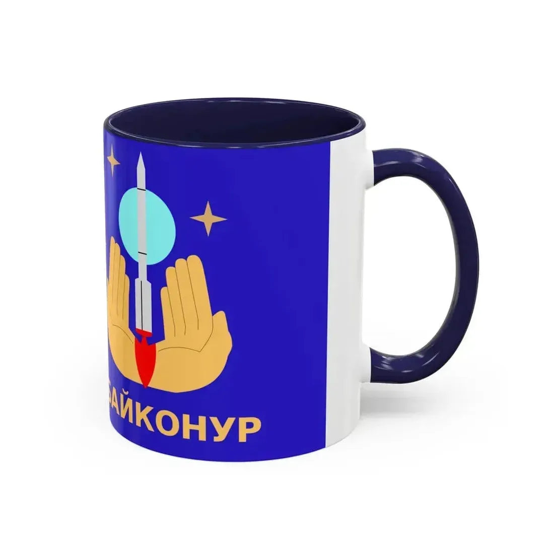 Flag of Baikonur Kazakhstan - Accent Coffee Mug - Go Mug Yourself