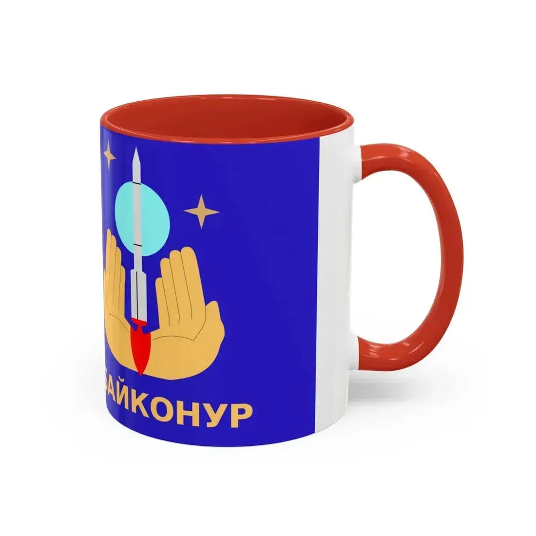 Flag of Baikonur Kazakhstan - Accent Coffee Mug - Go Mug Yourself