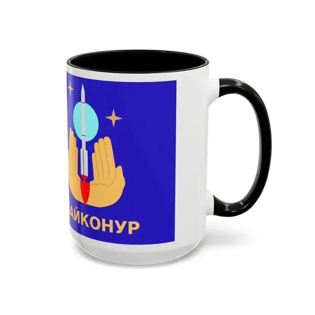 Flag of Baikonur Kazakhstan - Accent Coffee Mug - Go Mug Yourself