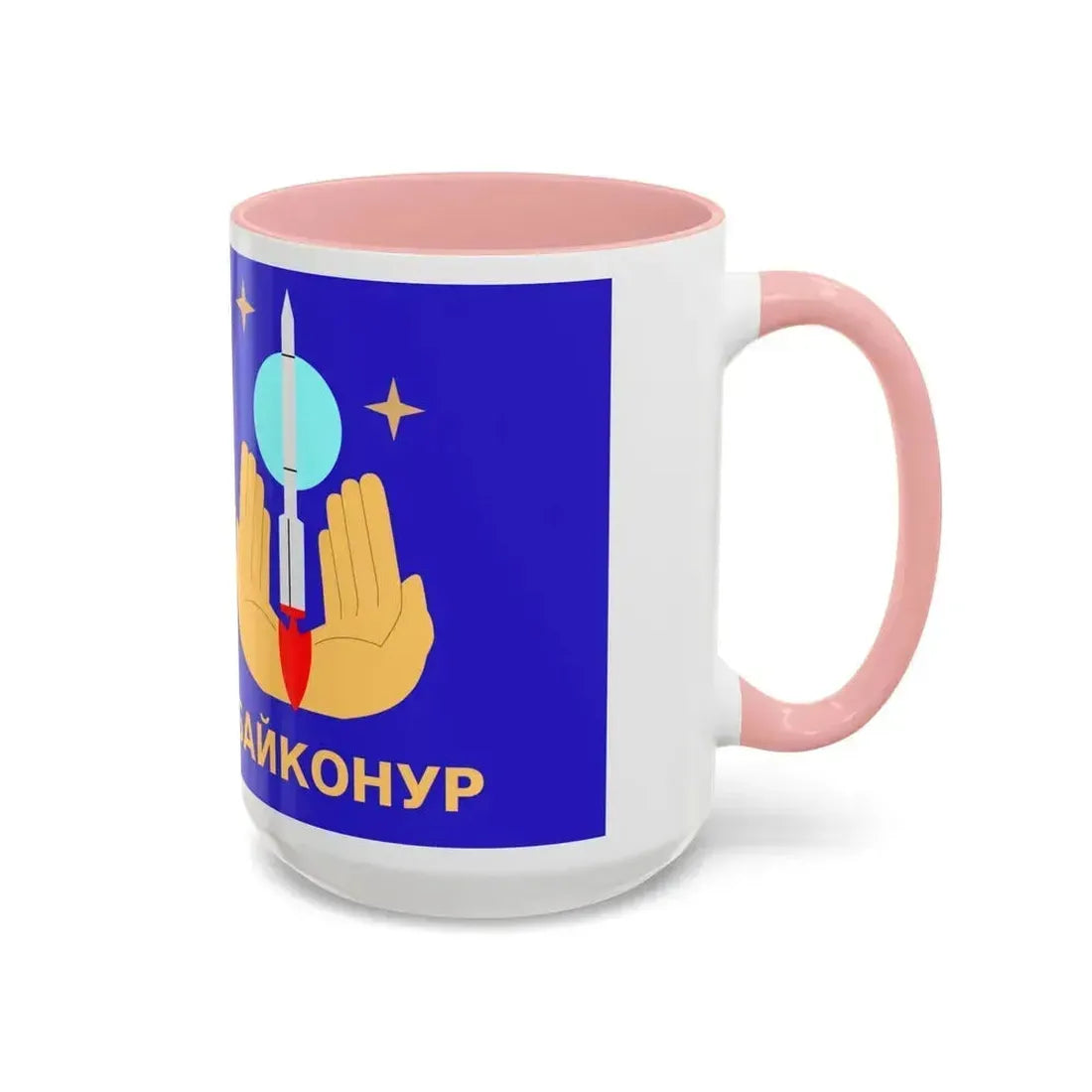 Flag of Baikonur Kazakhstan - Accent Coffee Mug - Go Mug Yourself