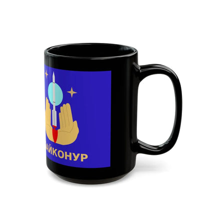 Flag of Baikonur Kazakhstan - Black Coffee Mug-Go Mug Yourself