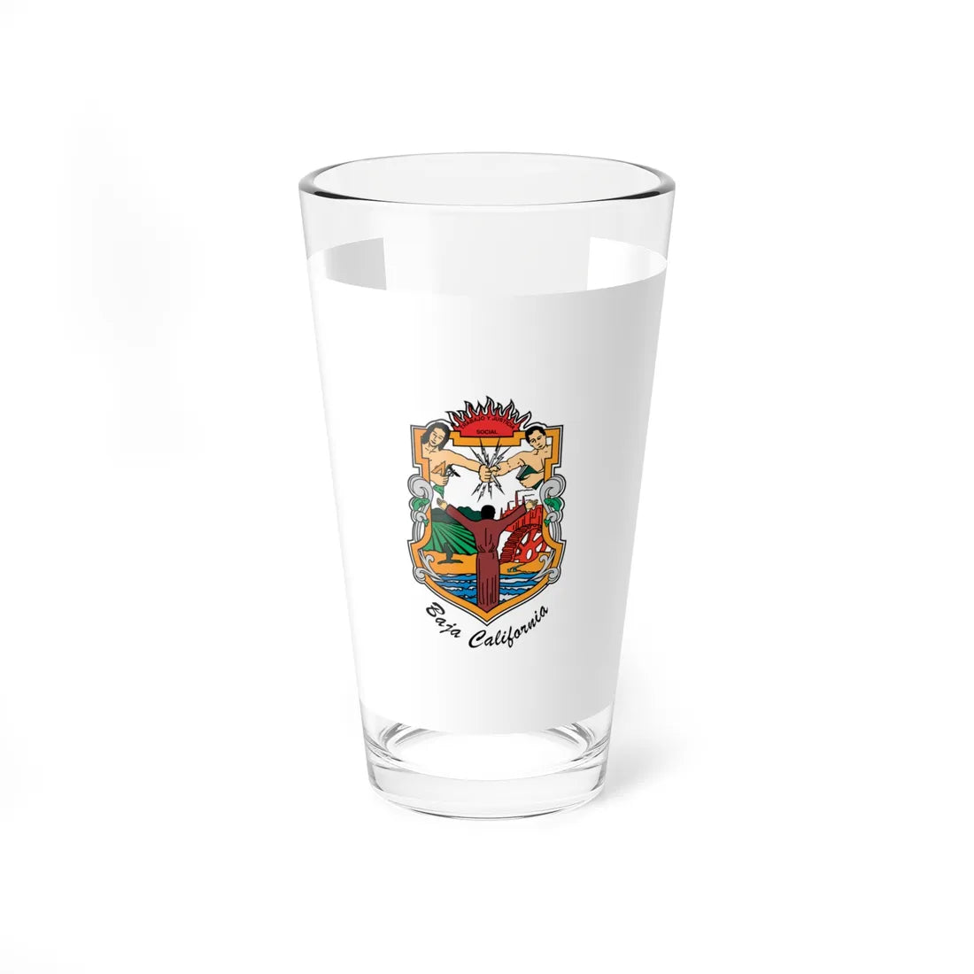 Flag of Baja California (Mexico) Pint Glass 16oz 16oz - Go Mug Yourself
