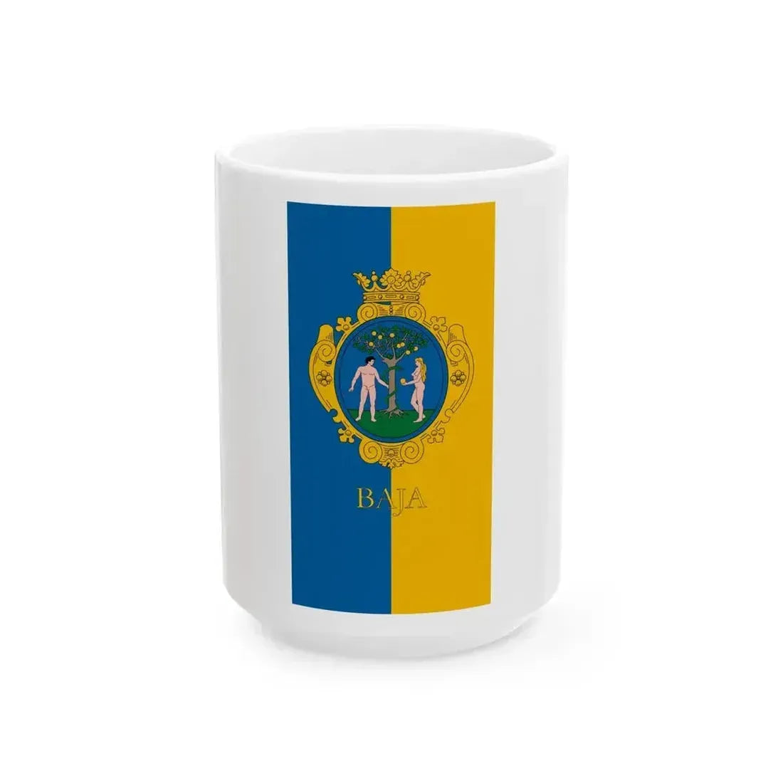 Flag of Baja (Hungary) White Coffee Mug 15oz - Go Mug Yourself