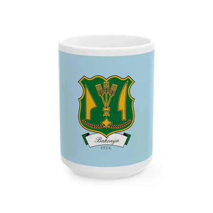 Flag of Bakonya (Hungary) White Coffee Mug 15oz - Go Mug Yourself