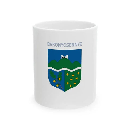 Flag of Bakonycsernye (Hungary) White Coffee Mug 11oz - Go Mug Yourself