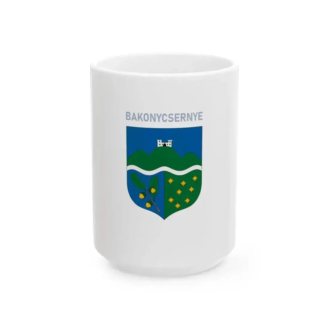 Flag of Bakonycsernye (Hungary) White Coffee Mug 15oz - Go Mug Yourself