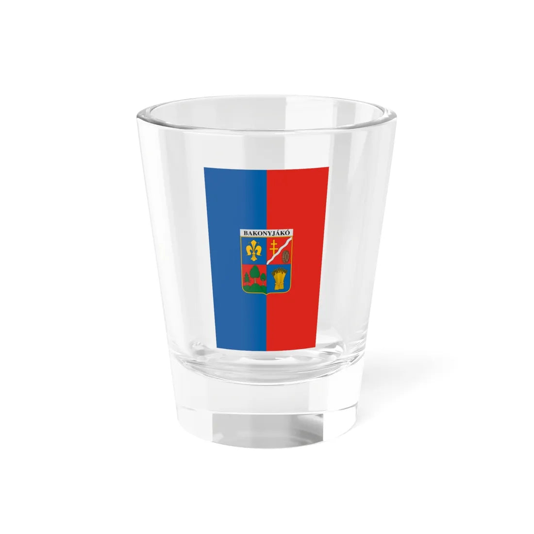 Flag of Bakonyjako vertical (Hungary) Shot Glass 1.5oz 1.5oz - Go Mug Yourself