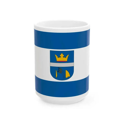 Flag of Bakonyszentivan (Hungary) White Coffee Mug 15oz - Go Mug Yourself