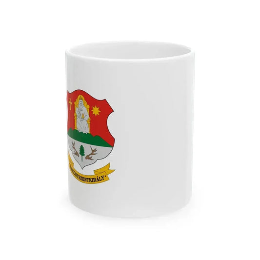 Flag of Bakonyszentkiraly (Hungary) White Coffee Mug 11oz - Go Mug Yourself