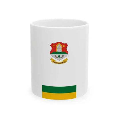 Flag of Bakonyszentkiraly vertical (Hungary) White Coffee Mug 11oz - Go Mug Yourself
