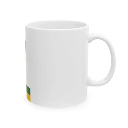 Flag of Bakonyszentkiraly vertical (Hungary) White Coffee Mug - Go Mug Yourself