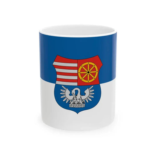Flag of Bakonytamasi (Hungary) White Coffee Mug 11oz - Go Mug Yourself
