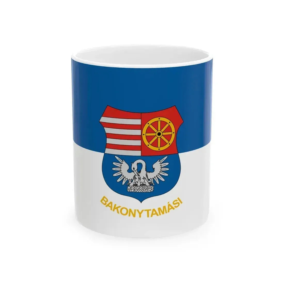Flag of Bakonytamasi variant (Hungary) White Coffee Mug 11oz - Go Mug Yourself