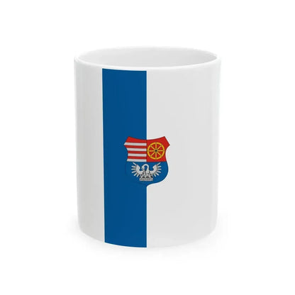 Flag of Bakonytamasi vertical (Hungary) White Coffee Mug 11oz - Go Mug Yourself